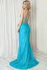 Amelia Couture BZ019 High Slit Wrap Glitter Jersey Dress - Dress