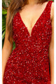 LA Merchandise LAABZ028S Fringe Cocktail Dress - RED