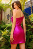 Amelia Couture BZ030S One Shoulder Sequined Homecoming Dress