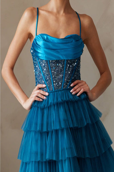 Amelia Couture BZ9023S Corset Bodice Ruffle Birthday A-line Dress - Dress