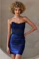 Amelia Couture BZ9025S Lace Appliques Strapless Cocktail Dress - Dress