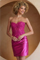 Amelia Couture BZ9028S Strapless Embellished Corset Hoco Dress - Dress