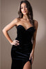 Amelia Couture BZ9029V Strapless Velvet Long Prom Dress - Dress