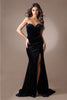 Amelia Couture BZ9029V Strapless Velvet Long Prom Dress - Dress