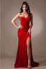Amelia Couture BZ9029V Strapless Velvet Long Prom Dress - RED / 2 - Dress