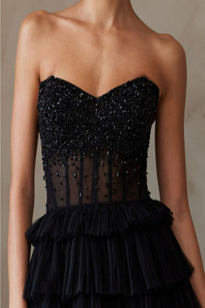 Amelia Couture BZ9999S Strapless A-line Layered Tulle Homecoming Dress - Dress