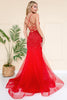 Amelia Couture SU066 Embellished Mermaid Spaghetti Straps Prom Gown - Dress