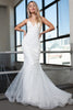 Amelia Couture SU066 Embroidered Wedding Mermaid Gown - WHITE / 2