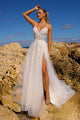 Amelia Couture TM1006B Sleeveless Long White Corset Wedding Dress - WHITE / 2 - Dress