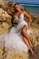 Amelia Couture TM1006B Sleeveless Long White Corset Wedding Dress - Dress
