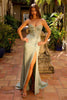 Amelia Couture TM1019 Strapless Sequin Embellished Long Corset Gown - Dress