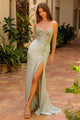 Amelia Couture TM1019 Strapless Sequin Embellished Long Corset Gown - Dress