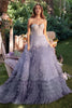 Andrea & Leo Ball Gown A-Line Evening Prom Dress A0767 - Blue / 2 - Dresses