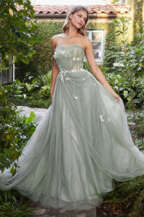 Andrea & Leo Ball Gown A-Line Evening Prom Dress A1015 - Dresses