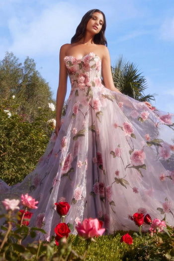 Andrea & Leo Ball Gown A-Line Evening Prom Dress A1035 - multi / 2 - Dresses
