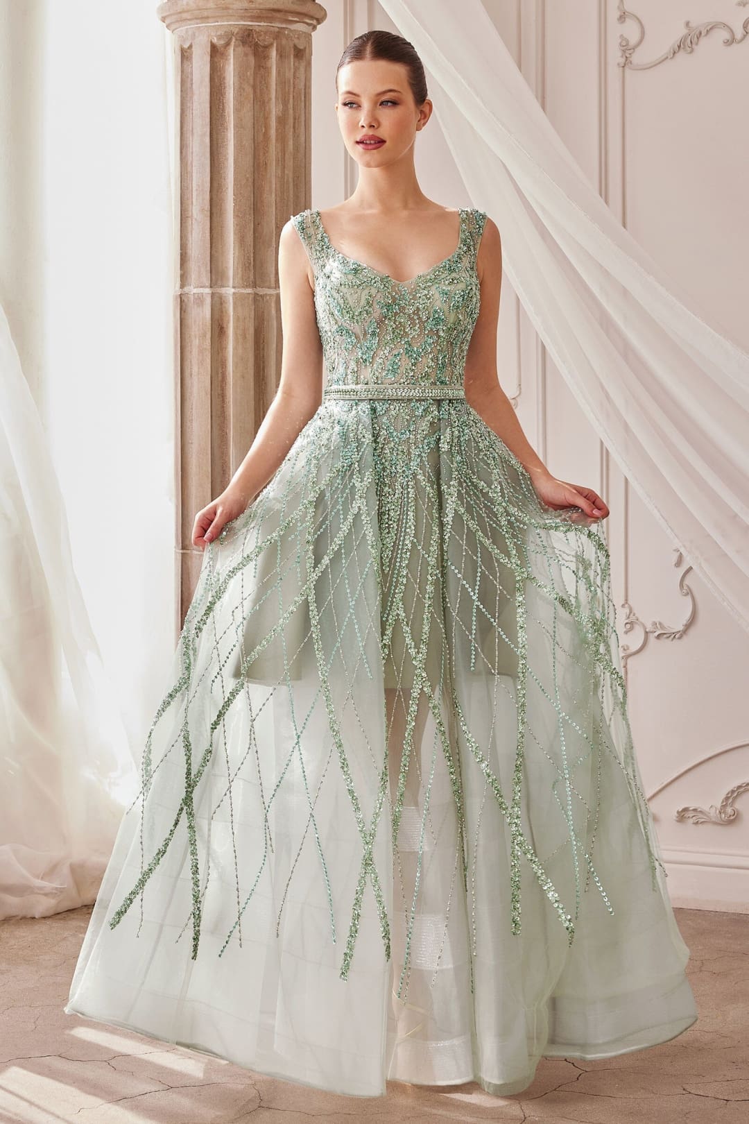 Andrea & Leo Ball Gown A-Line Evening Prom Dress A1091 - Dresses