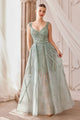 Andrea & Leo Ball Gown A-Line Evening Prom Dress A1091 - Sage / 4 - Dresses