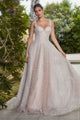 Andrea & Leo Ball Gown A-Line Evening Prom Dress A1180 - Blush / 4 - Dresses