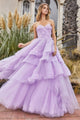 Andrea & Leo Ball Gown A-Line Evening Prom Dress A1220 - Lavender / 2 - Dresses