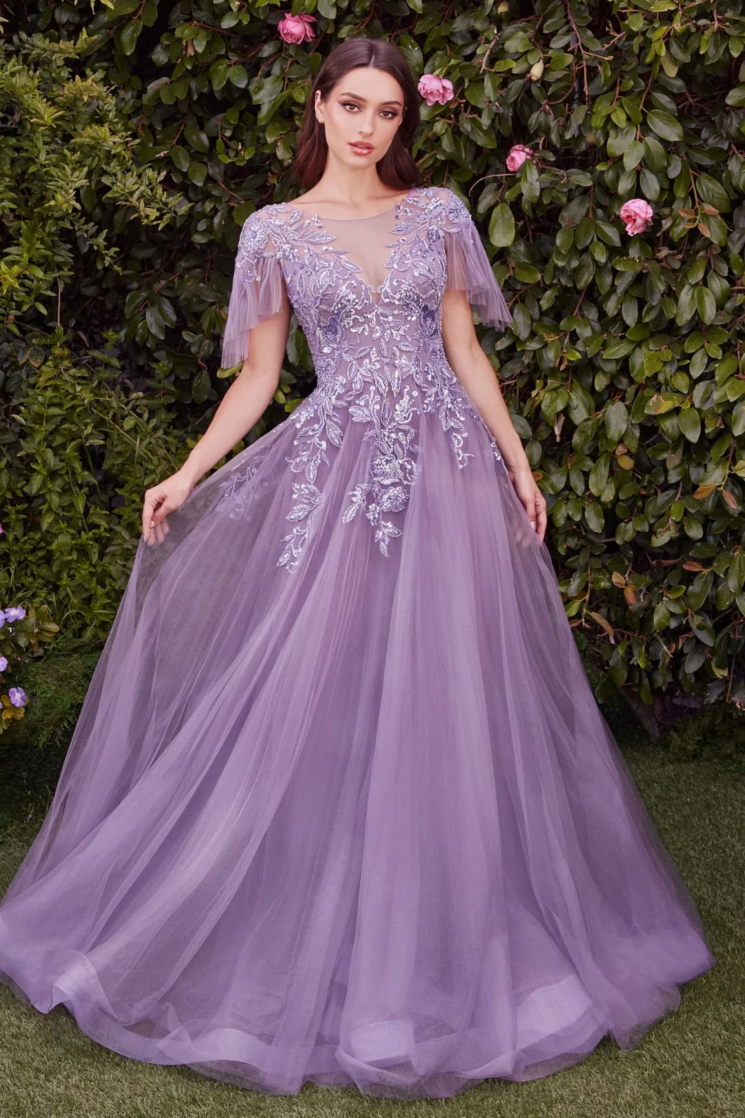 Andrea & Leo Ball Gown A-Line Evening Prom Dress A1351 - English Violet / 6 - Dresses