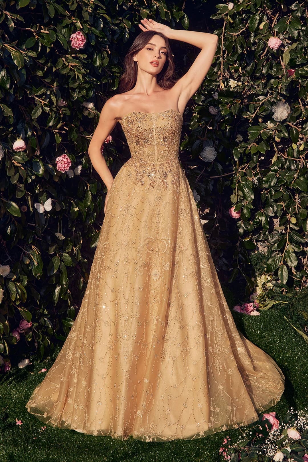 Andrea & Leo Ball Gown A-Line Evening Prom Dress MA104