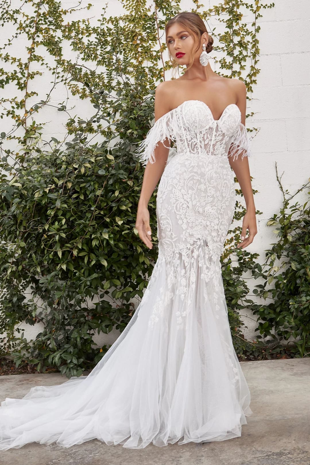 Andrea & Leo French White Wedding Dress Long Bridal Gown A1068W - Dresses