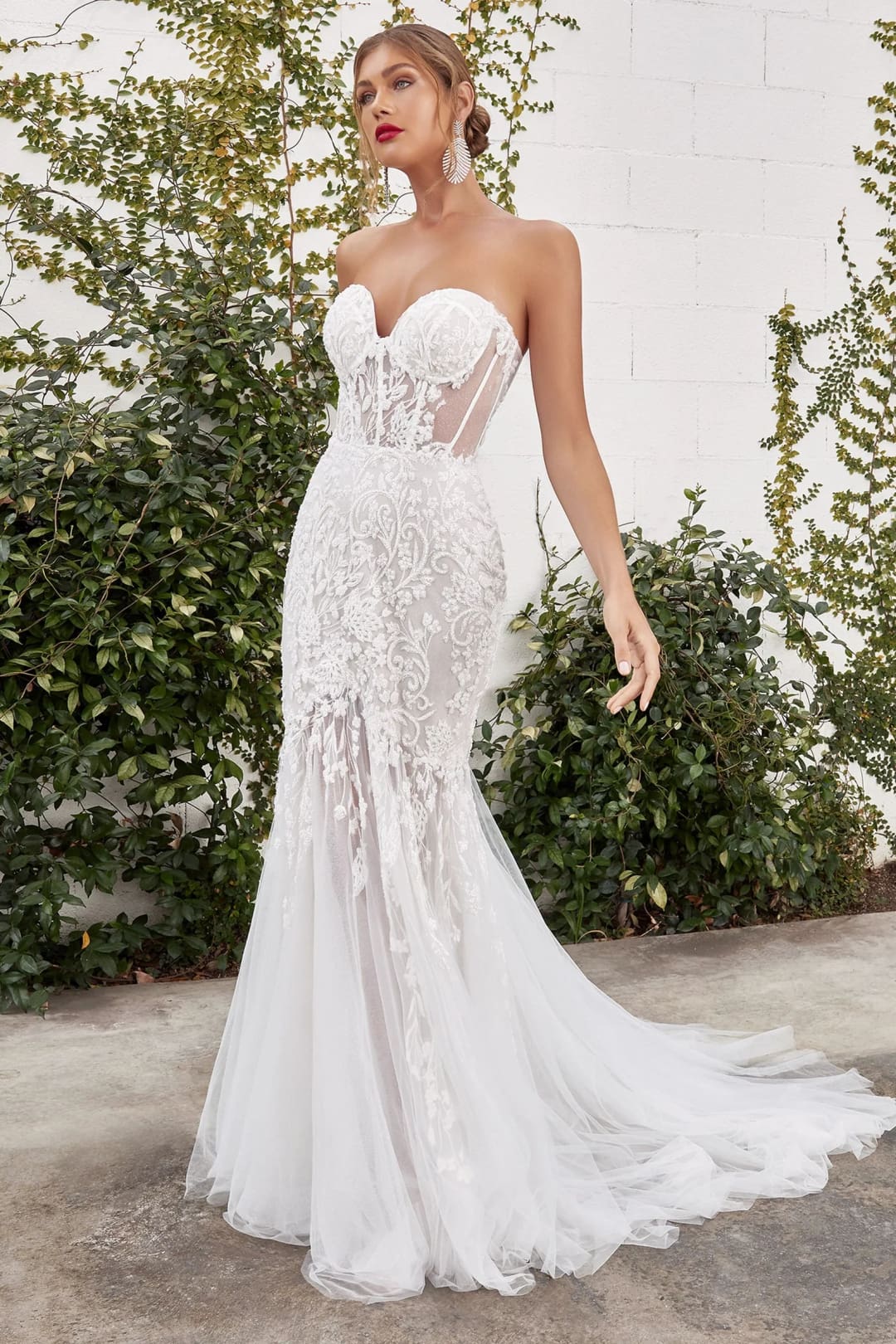 Andrea & Leo French White Wedding Dress Long Bridal Gown A1068W - Dresses