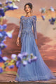 Andrea & Leo Mother of the Bride Dress Long Evening Formal Gown A1167 - Blue / 4 - Dresses