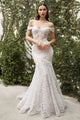 Andrea & Leo Off White/Nude Wedding Dress Long Bridal Gown A0666W - Off White/Nude / 2 - Dresses