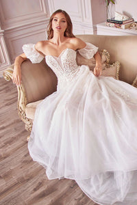 Andrea & Leo Off White/Nude Wedding Dress Long Bridal Gown A1014 - Dresses