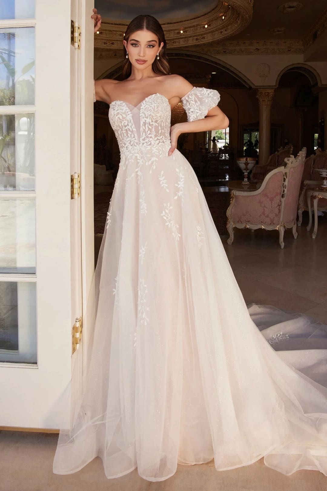 Andrea & Leo Off White/Nude Wedding Dress Long Bridal Gown A1014 - Dresses