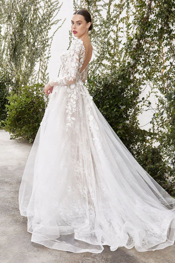 Andrea & Leo Off White/Nude Wedding Dress Long Bridal Gown A1067W - Dresses