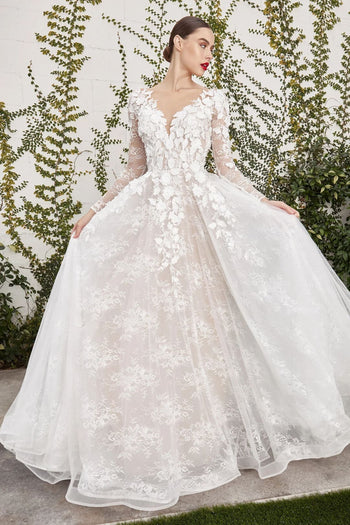 Andrea & Leo Off White/Nude Wedding Dress Long Bridal Gown A1067W - Dresses