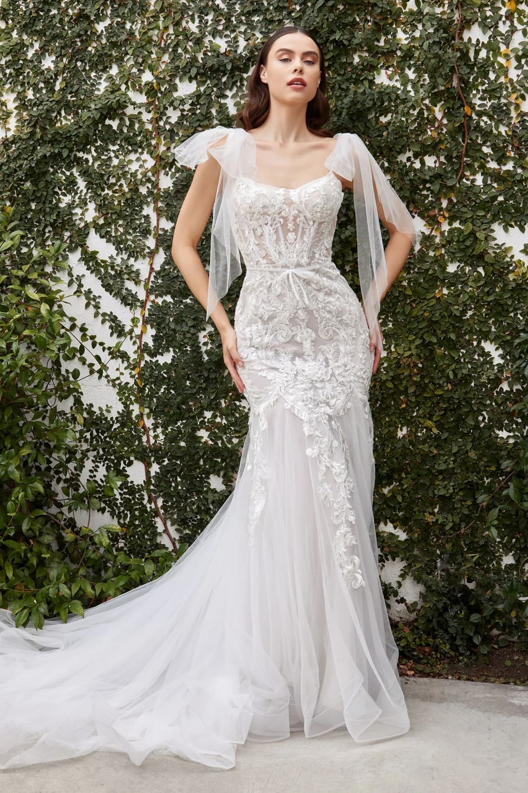 Andrea & Leo Off White/Nude Wedding Dress Long Bridal Gown A1086W - Off White/Nude / 4 - Dresses