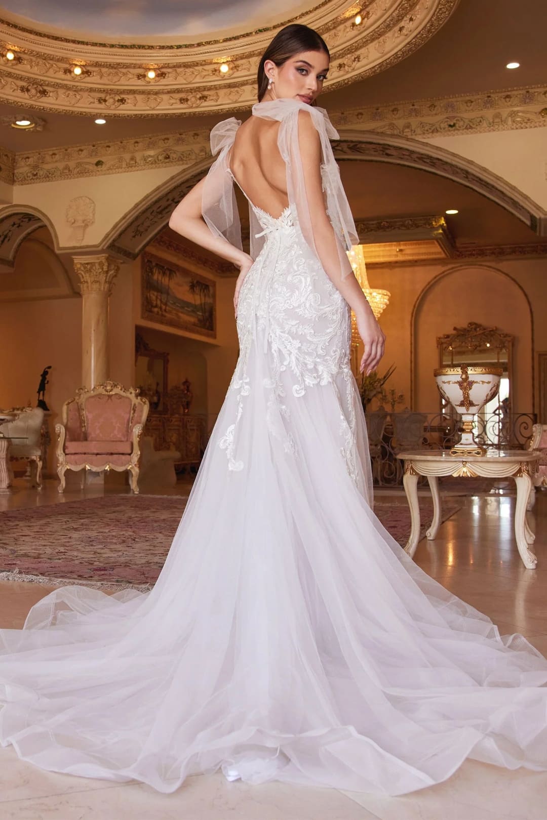 Andrea & Leo Off White/Nude Wedding Dress Long Bridal Gown A1086W - Dresses
