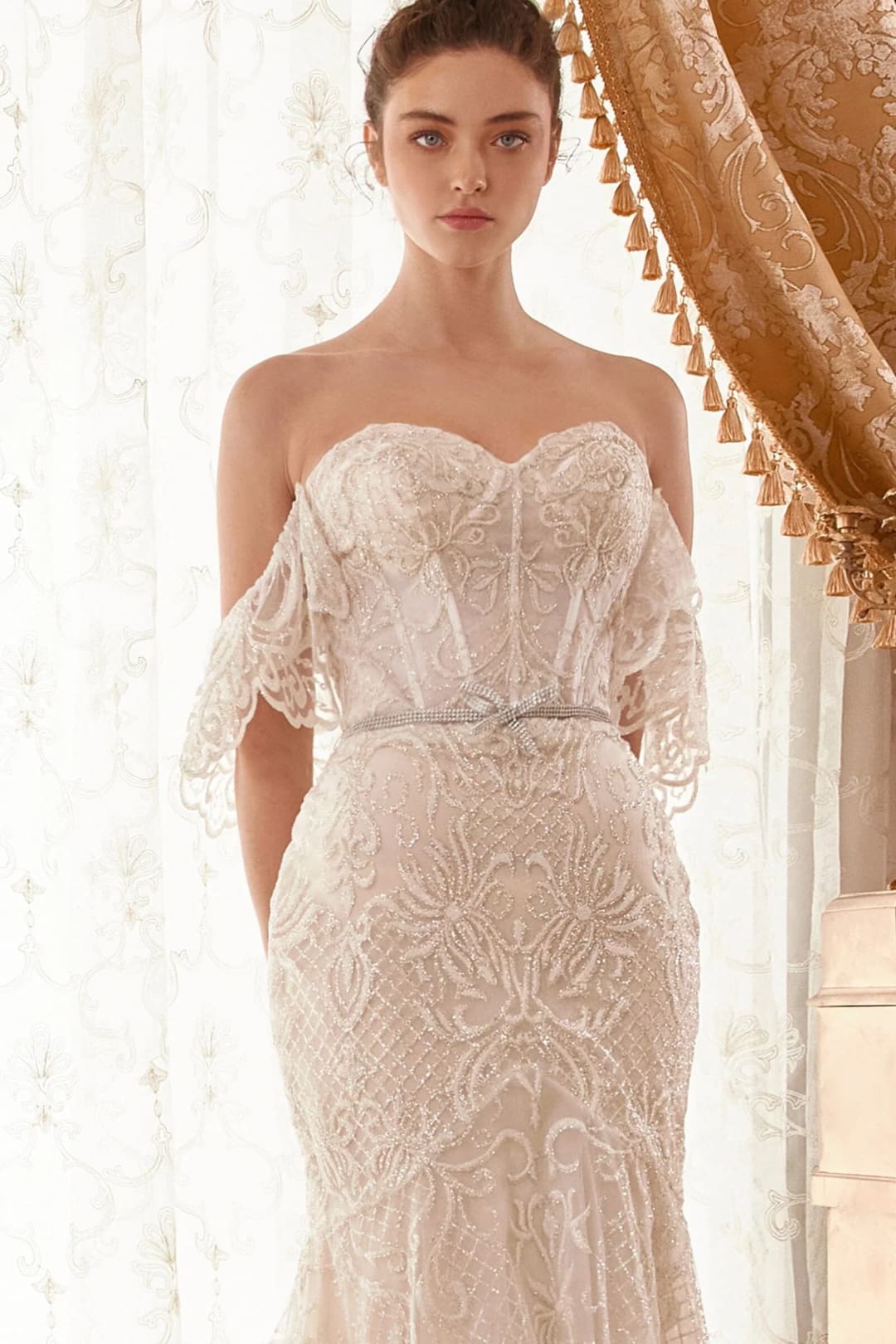 Andrea & Leo Off White/Nude Wedding Dress Long Bridal Gown A1104W - Dresses