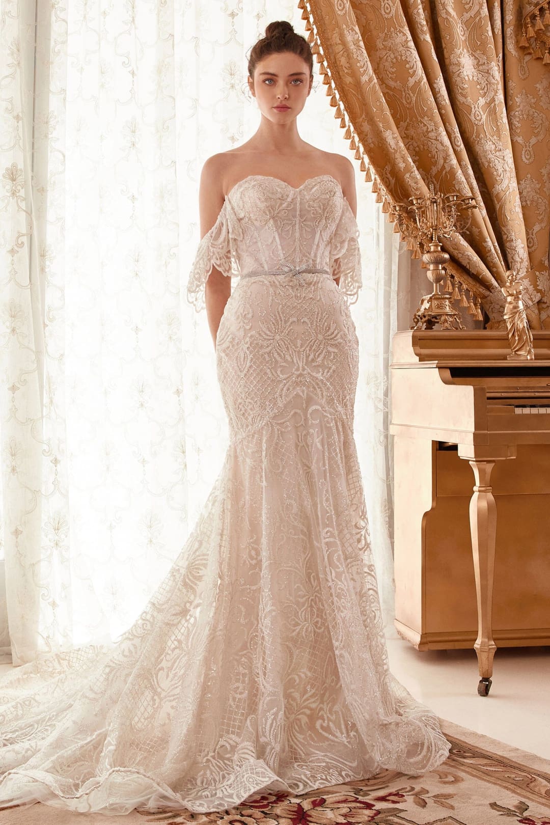 Andrea & Leo Off White/Nude Wedding Dress Long Bridal Gown A1104W - Dresses