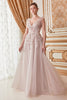 Andrea & Leo Prom Dress Long Formal Evening Gown A1018 - Pale Mauve / 2 - Dresses