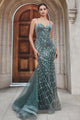 Andrea & Leo Prom Dress Long Formal Evening Gown A1109 - Forest Moss / 2 - Dresses