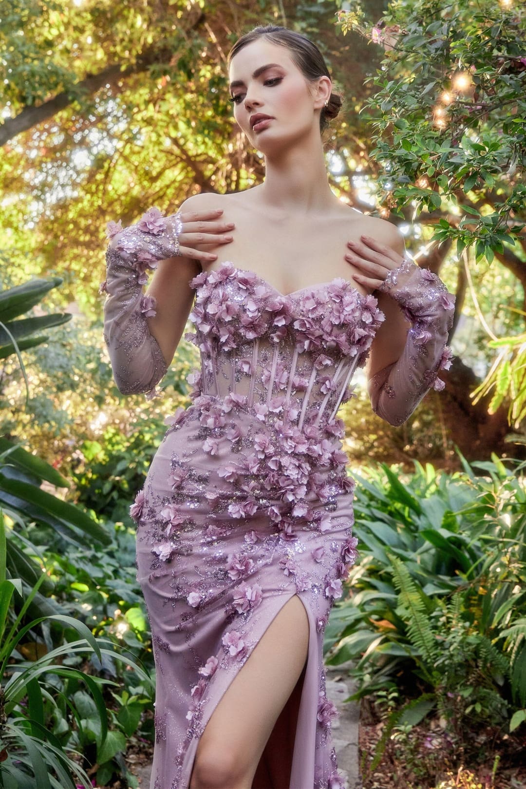 Andrea & Leo Prom Dress Long Formal Evening Gown A1117 - Mauve / 2 - Dresses