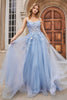 Andrea & Leo Prom Dress Long Formal Evening Gown A1142 - Blue / 2 - Dresses