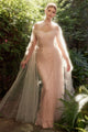 Andrea & Leo Prom Dress Long Formal Evening Gown A1219 - Blush / 4 - Dresses