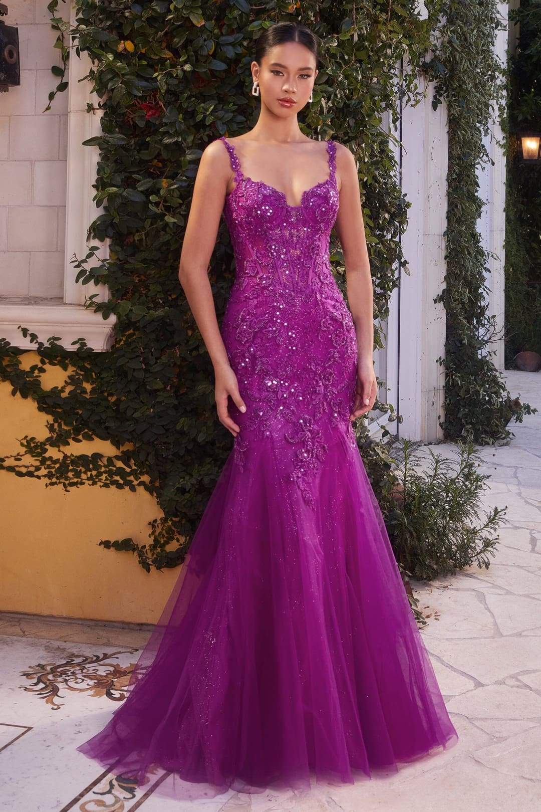 Andrea & Leo Prom Dress Long Formal Evening Gown A1231 - Amethyst / 2 - Dresses