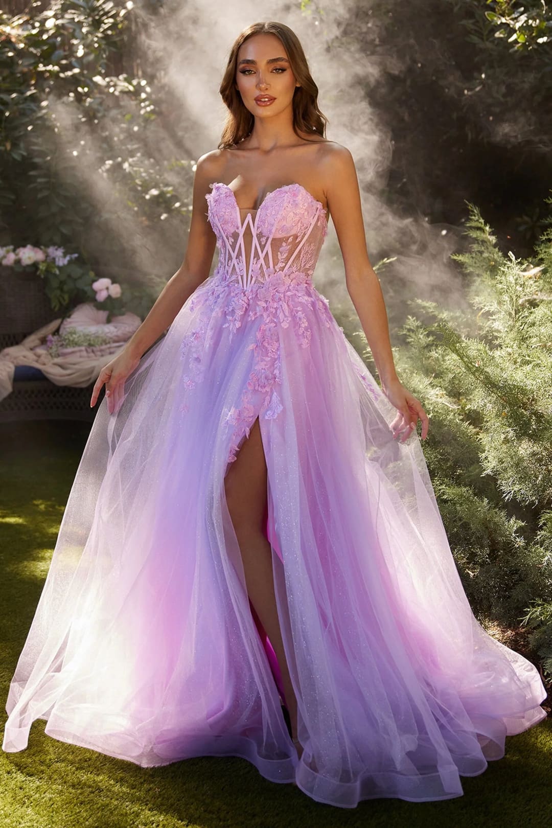 Andrea & Leo Prom Dress Long Formal Evening Gown A1237 - Lavender / 2 - Dresses
