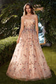 Andrea & Leo Prom Dress Long Formal Evening Gown A1289 - Champagne / 2 - Dresses
