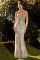 Andrea & Leo Prom Dress Long Formal Evening Gown A1312 - Silver/Nude / 2 - Dresses
