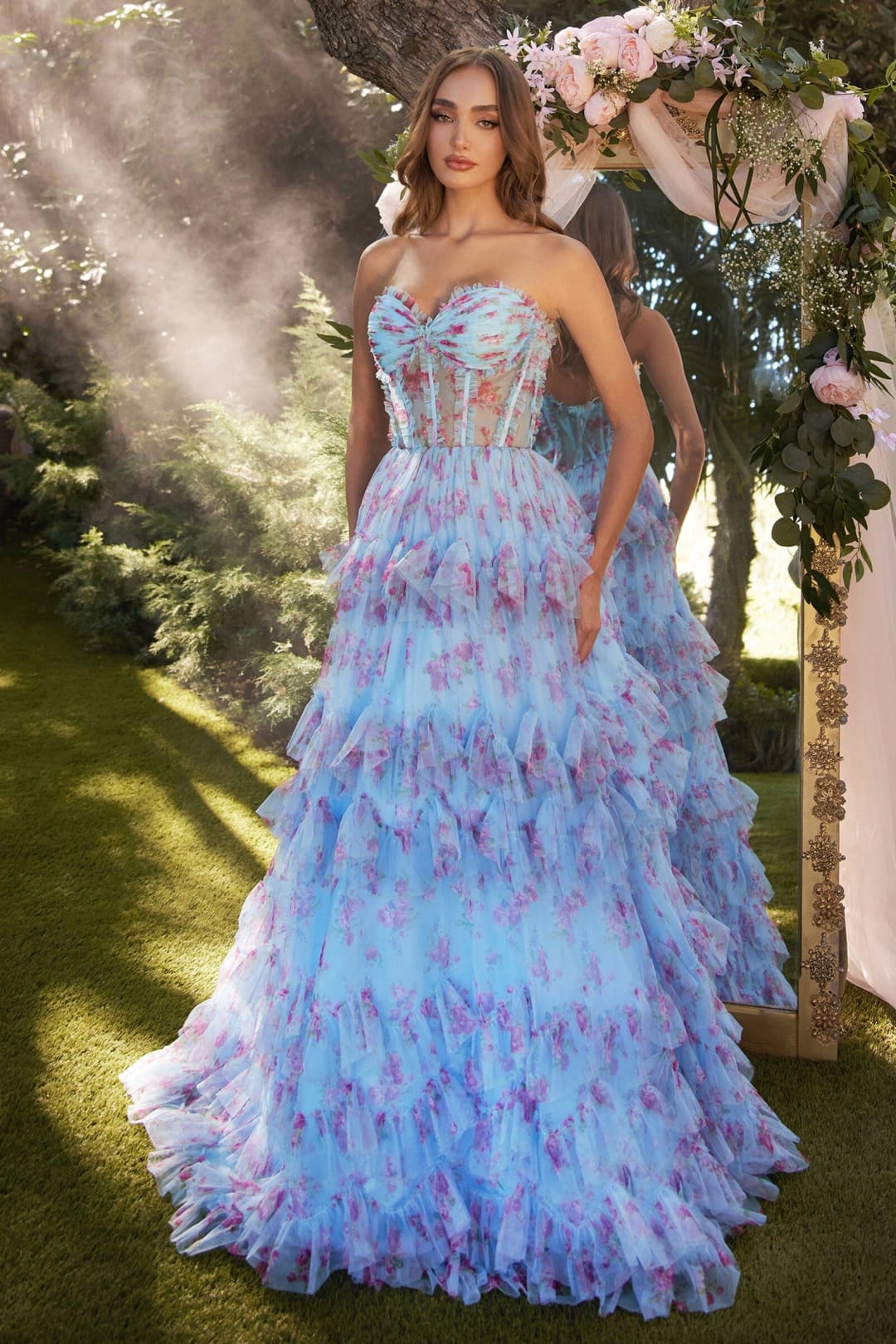 Andrea & Leo Prom Dress Long Formal Evening Gown A1334 - Blue / 2 - Dresses