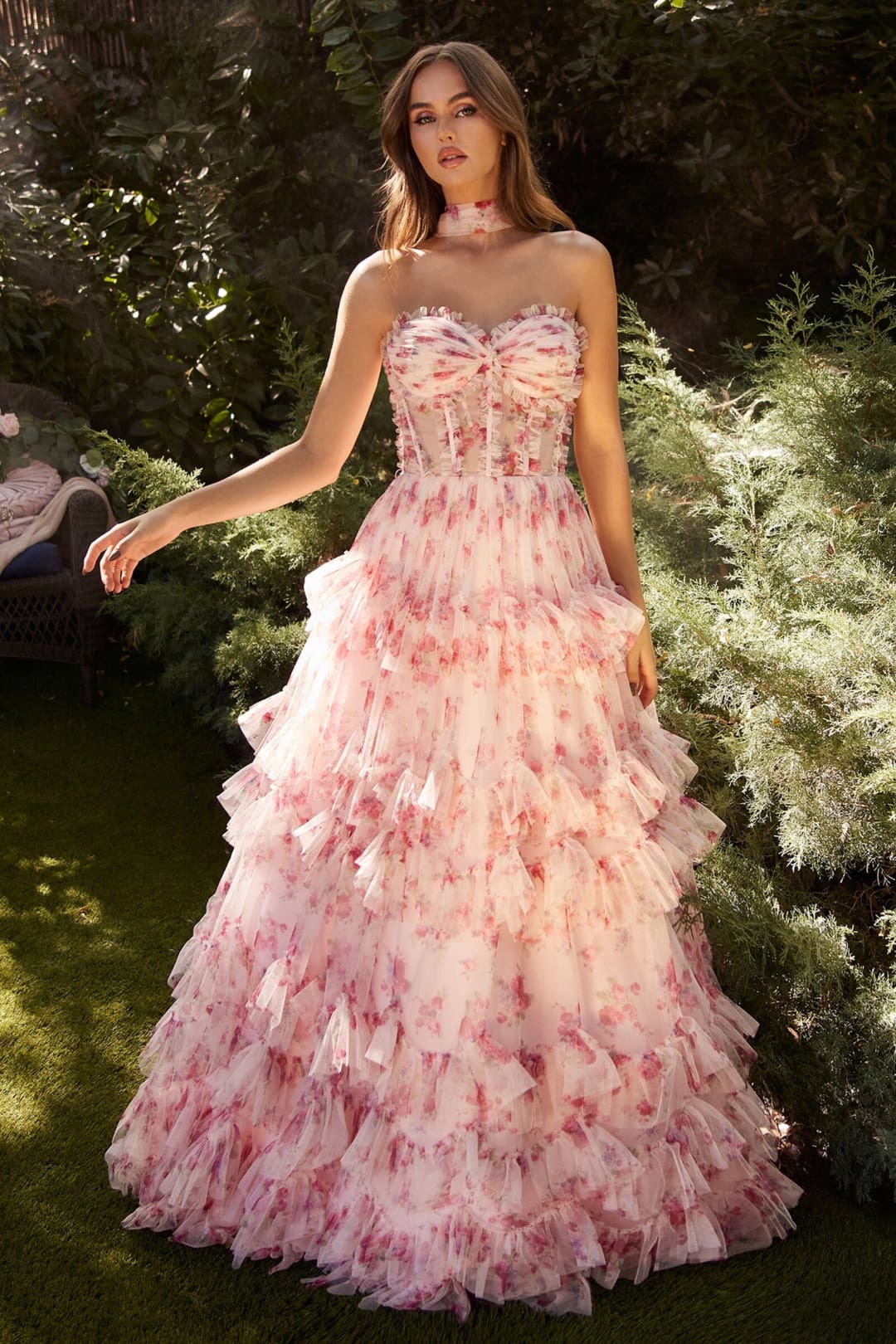 Andrea & Leo Prom Dress Long Formal Evening Gown A1334 - Blush / 2 - Dresses