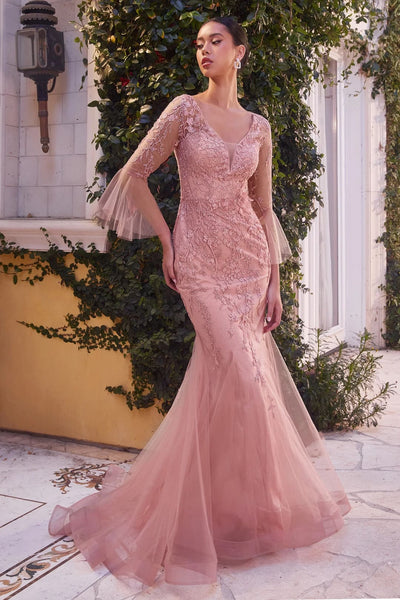 Andrea & Leo Prom Dress Long Formal Evening Gown A1342 - Rose / 8 - Dresses