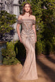 Andrea & Leo Prom Dress Long Formal Evening Gown A1353 - Gold/Silver / 6 - Dresses